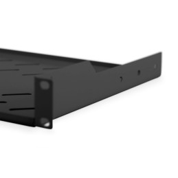 Digitus 1U fixed shelf for racks from 400mm depth 45x483x250mm up to 15kg Black (RAL 9005)