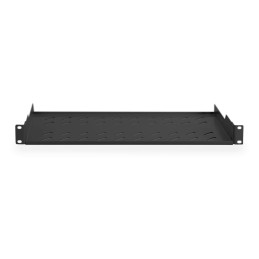 Digitus 1U fixed shelf for racks from 400mm depth 45x483x250mm up to 15kg Black (RAL 9005)