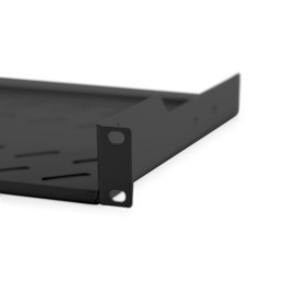 Digitus 1U fixed shelf for racks from 400mm depth 45x483x250mm up to 15kg Black (RAL 9005)