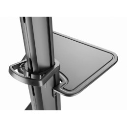 Gembird TVS-70T-02 Aluminum TV floor stand with caster wheels 37"-70" Black