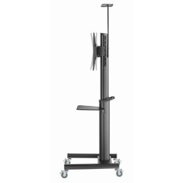 Gembird TVS-70T-02 Aluminum TV floor stand with caster wheels 37"-70" Black