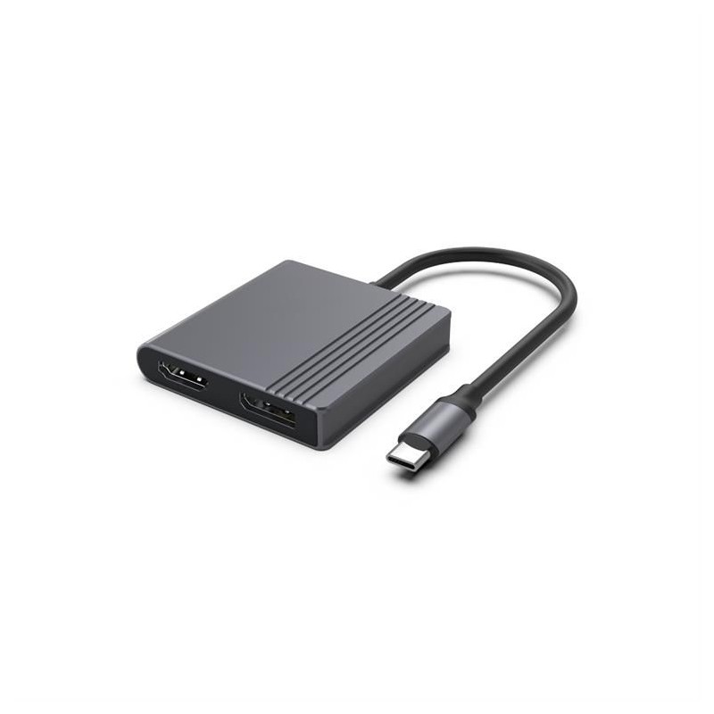 Gembird A-CM-HDMIFDPF-01 USB-C to HDMI + DP adapter Black