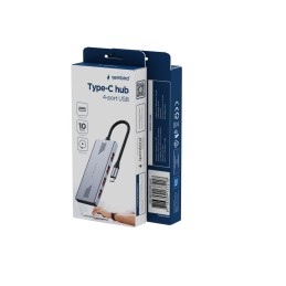 Gembird 4-portos USB3.2 HUB Silver