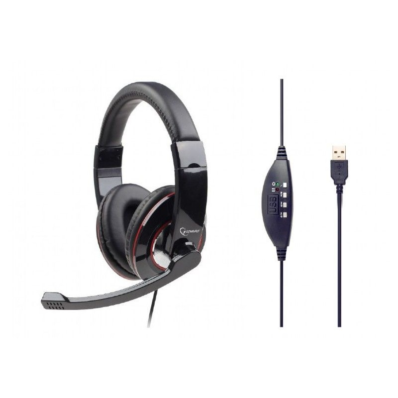Gembird MHS-U-001 Headset Glossy Black