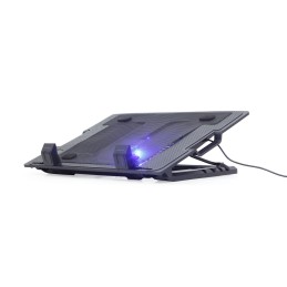 Gembird NBS-1F17T-01 Notebook hűtő magasságállítással Black