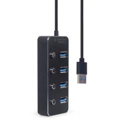 Gembird UHB-U3P4P-01 4-portos USB3.1 HUB Black