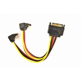 Gembird CC-SATAM2F-02 cable power SATA 15 pin - 2x SATA HDD angled connectors 0,15m