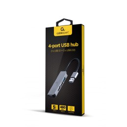 Gembird UHB-U3P1U2P3-01 4-port 1xUSB3.1 + 3xUSB2.0 Aluminium