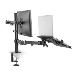 ACT AC8305 Single Monitor Arm with Laptop Arm 10"-35" Black