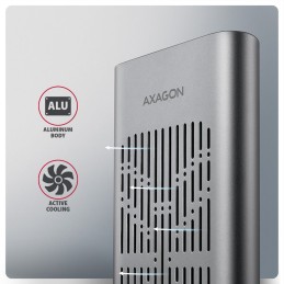 AXAGON EEM2-20GD USB-C 20Gbps Dual M.2 NVMe SSD Clone Mastert Enclosure