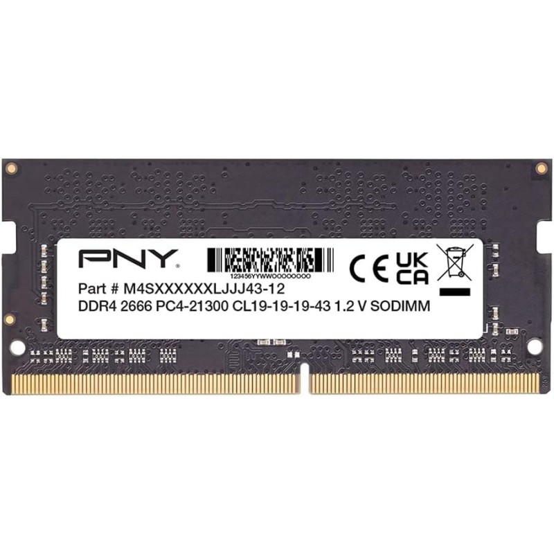 PNY 16GB DDR4 2666MHz SODIMM Black