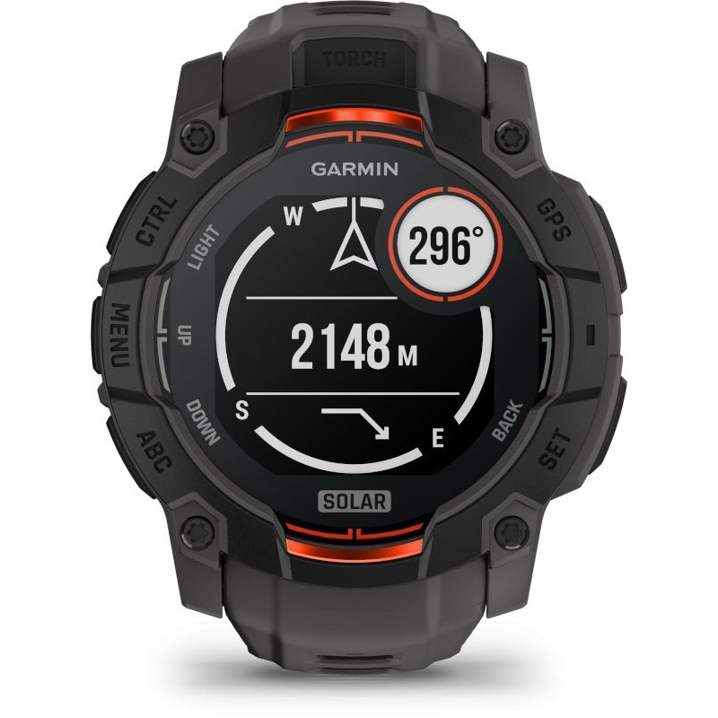 Garmin Instinct 3 50mm Solar Black with Charcoal Band