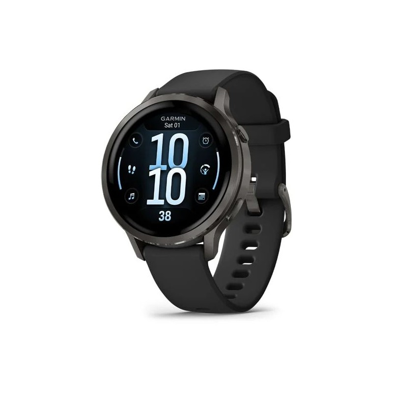 Garmin Venu 4 41mm Slate with Black Silicone Band