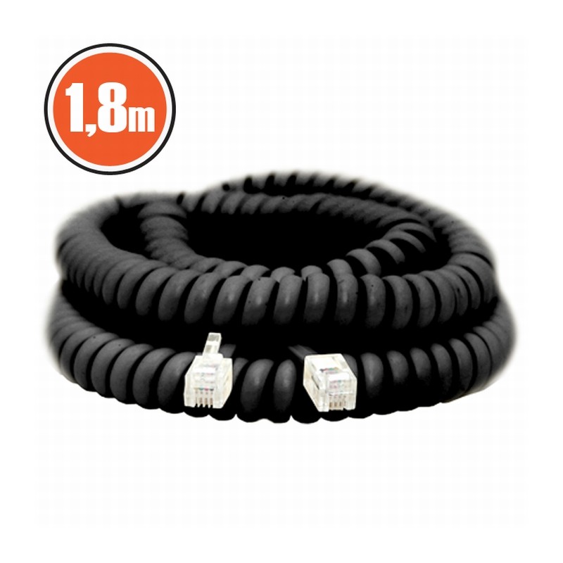 Delight Telefonkábel 1,8m Black