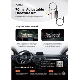 Xiaomi 70mai Hardwire Kit bekötő kábel Midrive UP06