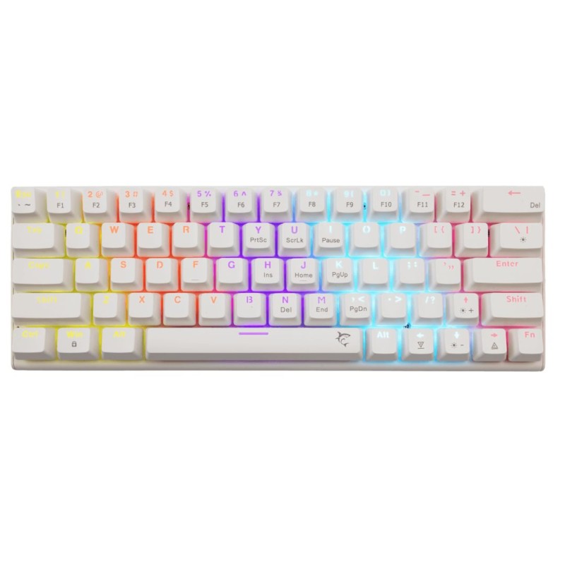 White Shark Wakizashi 2 Blue Switches Gaming Keyboard White US