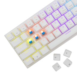White Shark Wakizashi 2 Blue Switches Gaming Keyboard White US