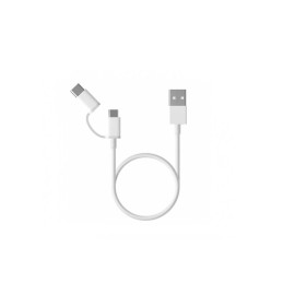 Xiaomi Mi 2 in 1 USB cable microUSB/USB Type-C 0,3m White