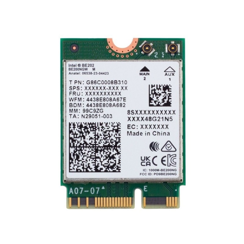 Intel Wi-Fi 7 BE202 2230 2x2 BE+BT No vPro