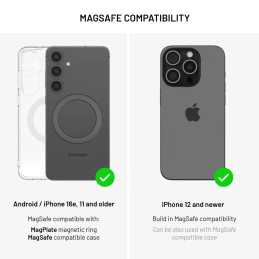 FIXED MagClick 2 autós tartó wireless töltővel 15W, fekete