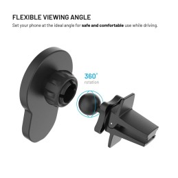 FIXED MagClick 2 autós tartó wireless töltővel 15W, fekete