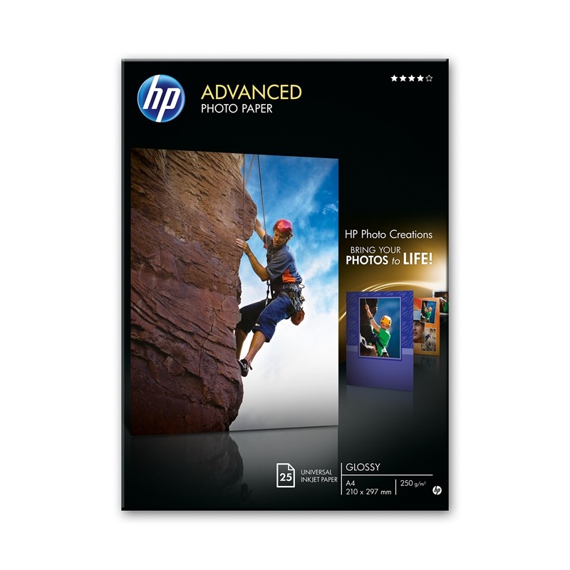 HP Q5456A fényes eredeti fotópapír (A4, 25 lap, 250g)