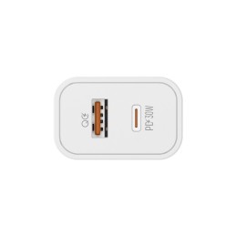 ColorWay USB töltő adapter Power Delivery Port PPS USB (Type-C PD + USB QC3.0) (30W) White