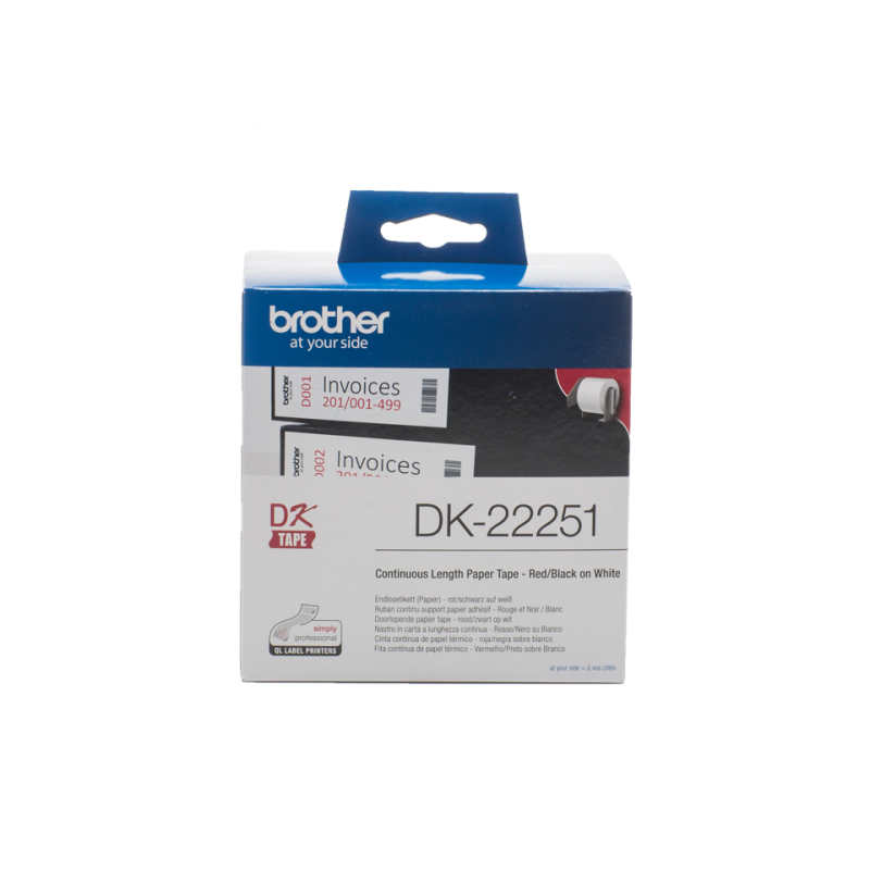 Brother DK-22251 folytonos szalagcímke 62mm x 15,24m öntapadós White