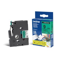 Brother TZE-721 laminált P-touch szalag (9mm) Black on Green - 8m