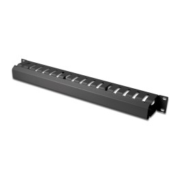 Digitus DN-97617 Cable Management Panel with detachable cover for 483 mm (19“) cabinets 1U Black