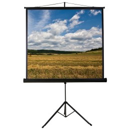Funscreen Matt White Tripod 200x200cm Format 1:1 Fekete tokkal