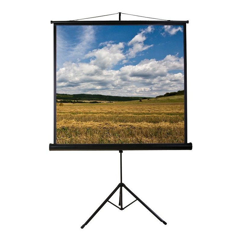 Funscreen Matt White Tripod 200x200cm Format 1:1 Fekete tokkal