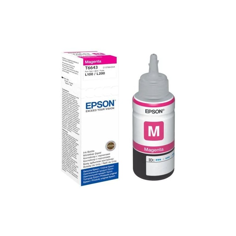 Epson T6643 L100/L200 Magenta tintapatron