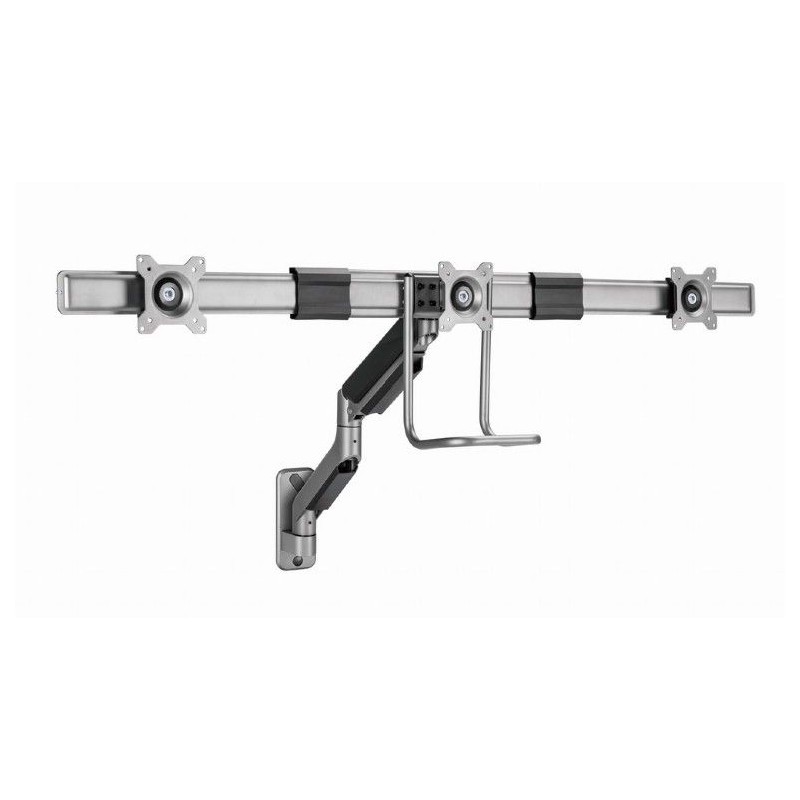Gembird MA-WA3-01 Wall mounted adjustable monitor arm for 3 monitors 17"-27" Black