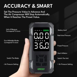 CAROSS Q15 Air Compressor + Powerbank Black