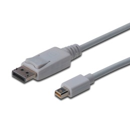 Assmann DisplayPort connection cable, mini  DP - DP 2m White