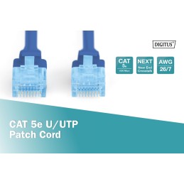 Digitus CAT5e U-UTP Patch Cable 0,5m Blue