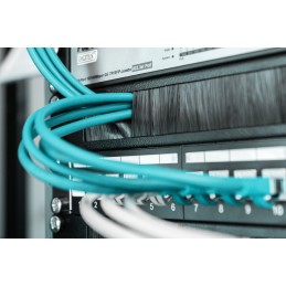 Digitus Cable Brush Management Panel for 483mm (19") Cabinets Black