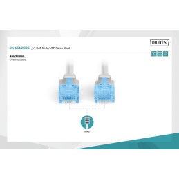Digitus CAT5e U-UTP Patch Cable 0,5m Grey