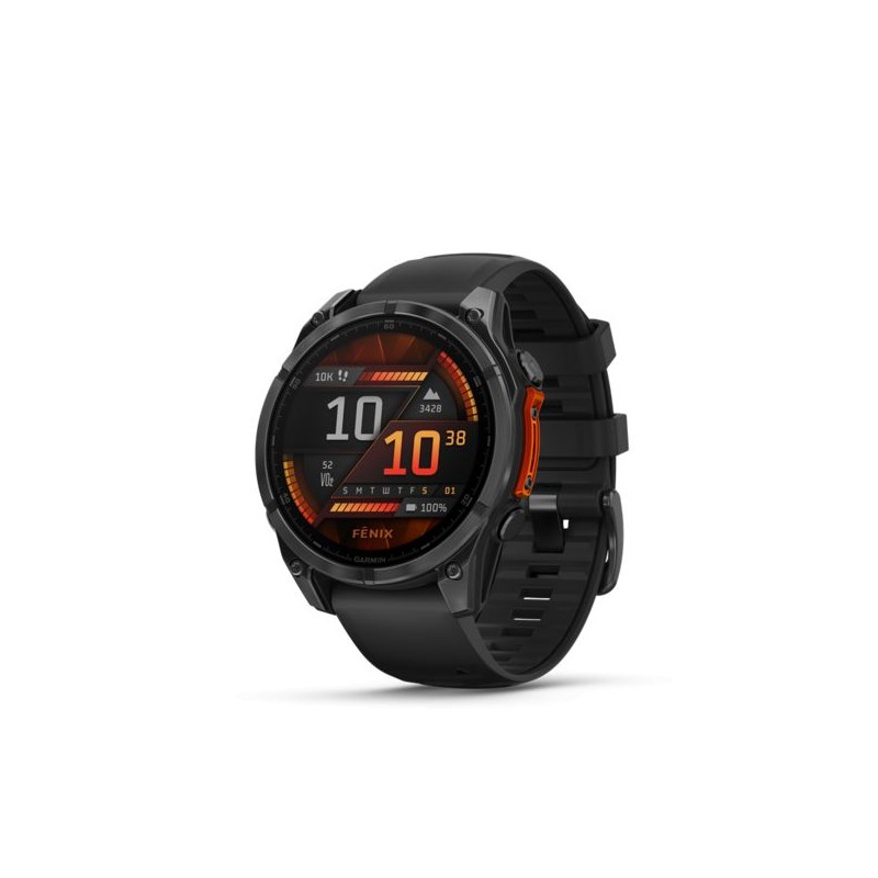 Garmin fenix 8 Slate Gray with Black Silicone Band