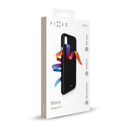 FIXED gumírozott tok Apple iPhone 7/8/SE (2020) készülékhez, fekete