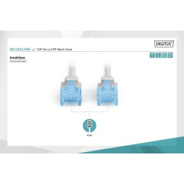 Digitus CAT5e U-UTP Patch Cable 0,5m Grey