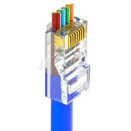 Nestron UTP RJ45 csatlakozó Cat6 átfűzhető fali és patch kábelekhez 100 db/csomag