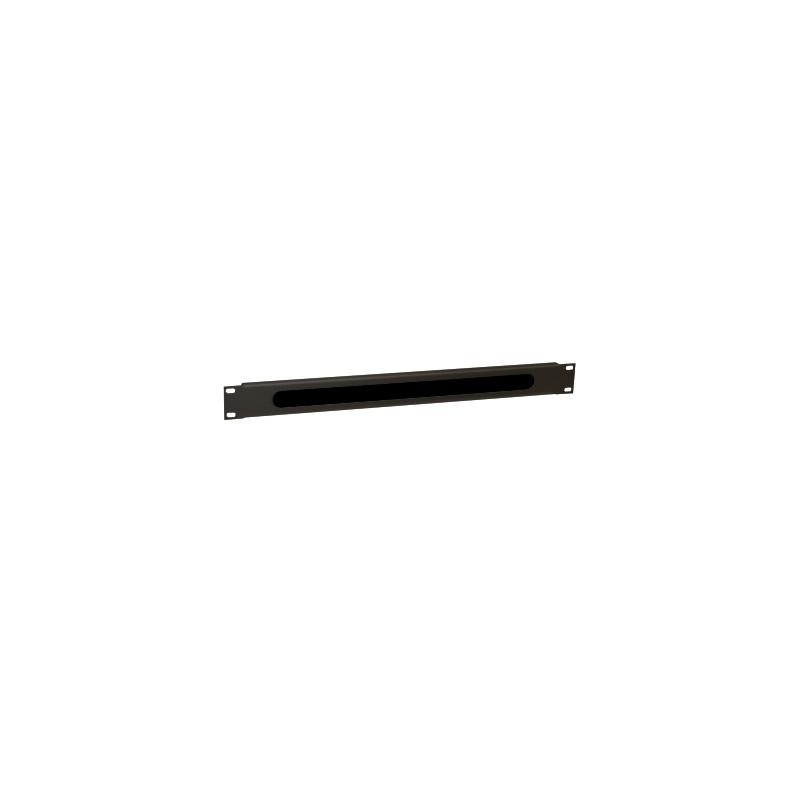 WP 1U brush type cable, Black  RAL 9005