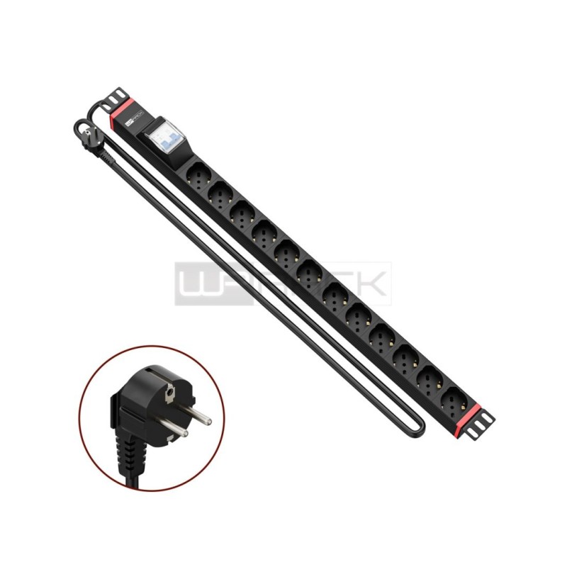 WP WPN-PDU-G02-12 19" PDU/elosztósor 12x Schuko aljzat