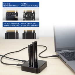 ACT AC1502 M.2 NVMe/PCIe dual SSD Docking Clone Station USB-C 3.2 Gen2 Black