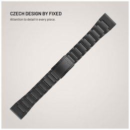 FIXED Titán óraszíj Garmin QuickFit 26mm okosórához, fekete