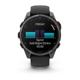 Garmin fenix 8 Pro 47mm AMOLED Sapphire Titanium with Graphite/black silicone band