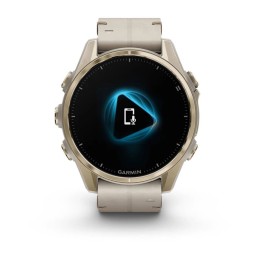 Garmin fenix 8 43mm AMOLED Sapphire, Soft Gold with Limestone Leather Band