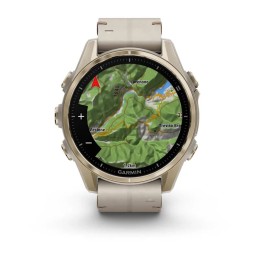 Garmin fenix 8 43mm AMOLED Sapphire, Soft Gold with Limestone Leather Band